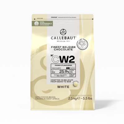 Белый шоколад Callebaut CW2, 25,9%, упаковка 2,5 кг