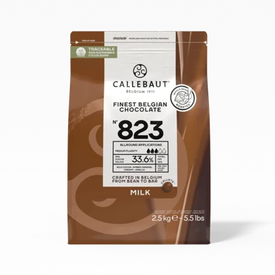 Молочный шоколад Callebaut 823, 33,6%, упаковка 2,5 кг