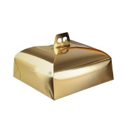 Упаковка для торта 33х33 золотая