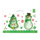 Вырубка снеговик и ёлочка