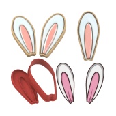 Вырубка пластиковая + штамп Ухо кролика №2 (8 см)