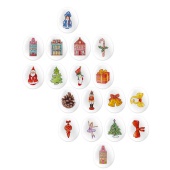 Сахарные фигурки Мини-медальоны Новый год d35х25мм (63 гр)