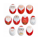 Сахарные фигурки Медальоны Санта Клаусы d35х25мм