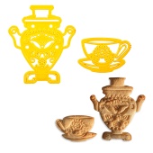 Набор пластиковых вырубок - Чаепитие. Самовар и чашка НВ27
