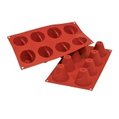 Форма силиконовая -  Цилиндр саварен (8 фигур, d55хh50мм) DS-095