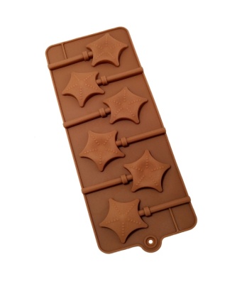 картинка Форма силиконовая для леденцов и шоколада - "Звездочет", 6 ячеек от магазина Crumble-shop.ru