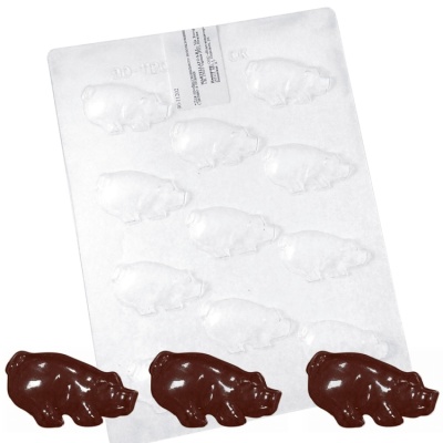 картинка Форма для отливки шоколадных фигурок - "Поросенок" (90-11202) от магазина Crumble-shop.ru