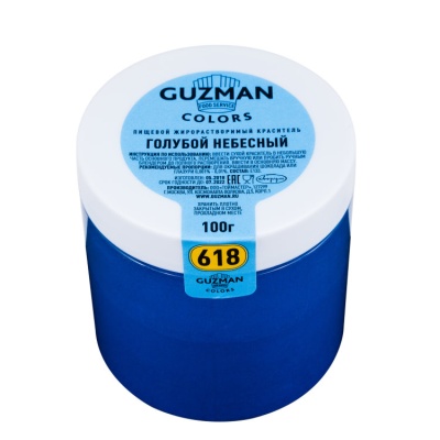 картинка Краситель "Guzman" жирорастворимый - Голубой небесный, 100 гр от магазина Crumble-shop.ru