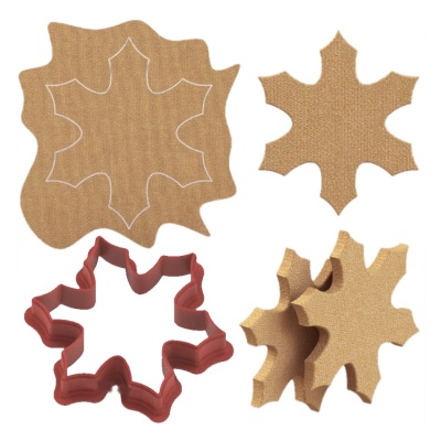 картинка Вырубка пластиковая - "Снежинка №11" (7см) от магазина Crumble-shop.ru