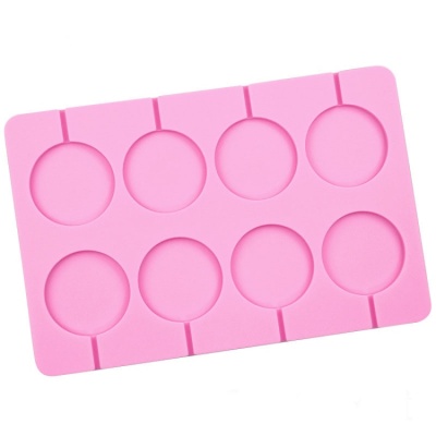 картинка Форма силиконовая для леденцов "Леденцы круглые 5 см", 8 ячеек от магазина Crumble-shop.ru