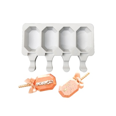 картинка Форма силиконовая для мороженого - "Эскимо восьмигранник" 4 ячейки от магазина Crumble-shop.ru