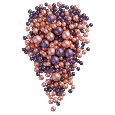 картинка Драже рисовое в глазури - "МИКС 169 Персик/сиреневый 2-5 мм", 50 гр от магазина Crumble-shop.ru