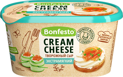картинка Сыр Bonfesto Кремчиз экстрамягкий, 70%, 400 гр от магазина Crumble-shop.ru
