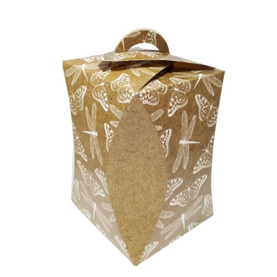 картинка Коробка для кулича d90 мм "Стрекозы и Бабочки", 1 шт от магазина Crumble-shop.ru