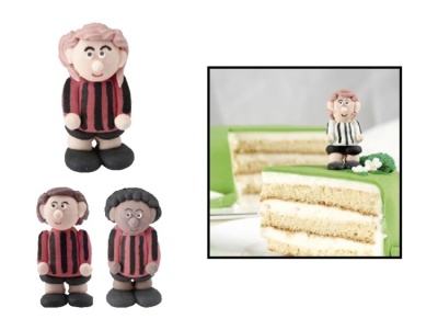 картинка Сахарная фигурка - "Футболисты в красных майках" (25246/p) от магазина Crumble-shop.ru