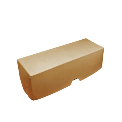 картинка Мини коробка для макарун 200*70*60 мм сборная - Крафт (1 шт) от магазина Crumble-shop.ru