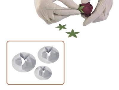 картинка Набор вырубок для работы с мастикой - "Основание цветка", 3шт. (40-W001) от магазина Crumble-shop.ru