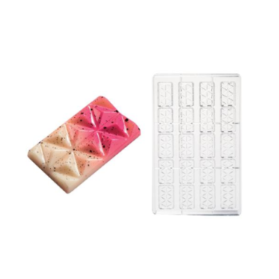 картинка Форма поликарбонатная Martellato - "Плитка шоколада малая - Пирамиды" (MA 6002) от магазина Crumble-shop.ru