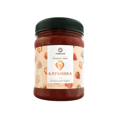картинка Фруктовое пюре "Puree.Club" - Клубника (250 гр) от магазина Crumble-shop.ru