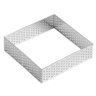 картинка Форма металлическая перфорированная квадрат 12*12h2 см от магазина Crumble-shop.ru