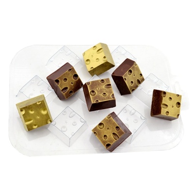 картинка Форма пластиковая для отливки шоколада - "Сырные кубики" от магазина Crumble-shop.ru