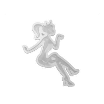 картинка Форма силиконовая для леденцов и шоколада - "Топпер девушка сидя" от магазина Crumble-shop.ru