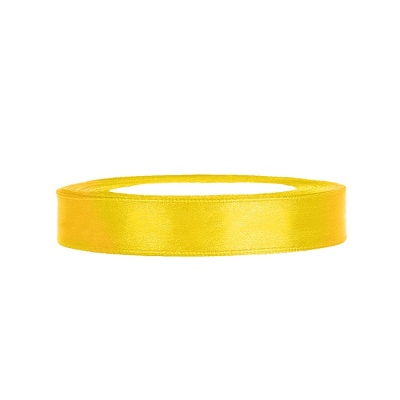 картинка Лента атласная - Желтая, 12 мм (23 м) от магазина Crumble-shop.ru