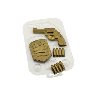 картинка Форма пластиковая для отливки шоколада - "Набор военного" от магазина Crumble-shop.ru