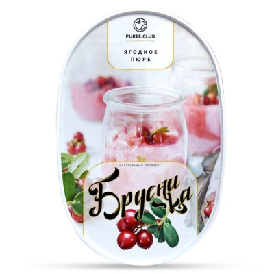 Фруктовое пюре "Puree.Club" - Брусника (1 кг) от магазина Crumble-shop.ru картинка Фруктовое пюре "Puree.Club" - Брусника (1 кг) от магазина Crumble-shop.ru