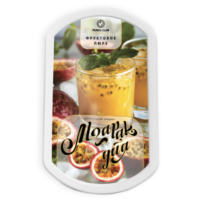 картинка Фруктовое пюре "Puree.Club" - Маракуйя с косточкой (1 кг) от магазина Crumble-shop.ru