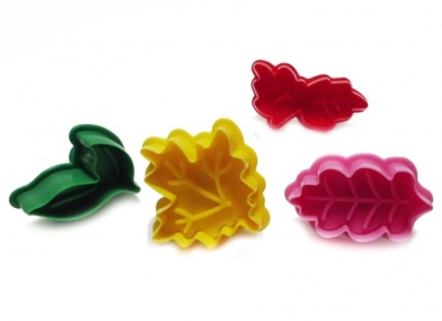 картинка Вырубки с выталкивателем - "Листья", 1 шт от магазина Crumble-shop.ru