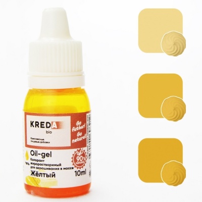 картинка Краситель "Kreda Oil-gel" жирорастворимый - Желтый (10 гр) от магазина Crumble-shop.ru