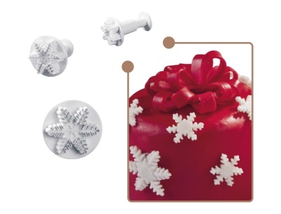 картинка Вырубки с выталкивателем - "Снежинка", 3шт (27335) от магазина Crumble-shop.ru