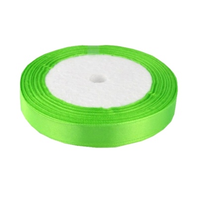 картинка Лента атласная - Зеленая 12 мм (32,9 м) от магазина Crumble-shop.ru