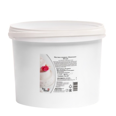 картинка Сахарная мастика ванильная "Топ-декор" - белая, 6 кг от магазина Crumble-shop.ru