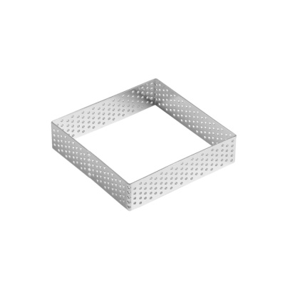 картинка Форма металлическая перфорированная квадрат 8*8h2 см от магазина Crumble-shop.ru