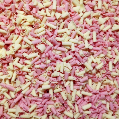 картинка Шоколадная стружка Mona Lisa - Белая, розовая 100 гр от магазина Crumble-shop.ru