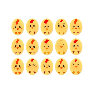 картинка Сахарные мини-медальоны - "Цыплята" (63 шт) от магазина Crumble-shop.ru