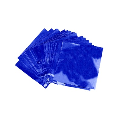 картинка Фольга оберточная для конфет - Синяя 10*10 см, 100 шт от магазина Crumble-shop.ru
