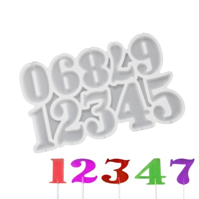 картинка Форма силиконовая для леденцов и шоколада - "Цифры от 0 до 9" (55мм) от магазина Crumble-shop.ru