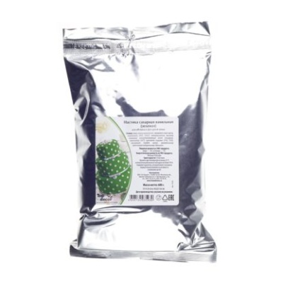 картинка Сахарная мастика ванильная "Топ-декор" - зеленая, 0,6 кг от магазина Crumble-shop.ru