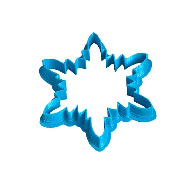 картинка Вырубка пластиковая - "Снежинка многогранная" 9 см от магазина Crumble-shop.ru