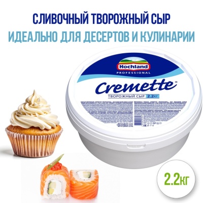 картинка Сыр Hochland Cremette Professional творожный 65% 2,2 кг от магазина Crumble-shop.ru
