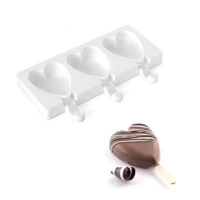 картинка Форма силиконовая для мороженого Silikomart - "Эскимо изикрем сердце мини" от магазина Crumble-shop.ru