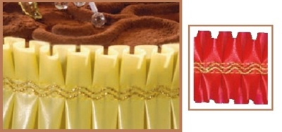 картинка Лента с золотым переплетением - Красная, 10м. (24192*D/p) от магазина Crumble-shop.ru