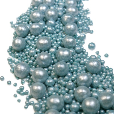 картинка Драже рисовое в глазури - "МИКС темная бирюза", 50 гр от магазина Crumble-shop.ru