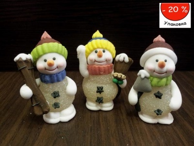 картинка Сахарные фигурки - "Снеговик", 48шт. (14356) от магазина Crumble-shop.ru