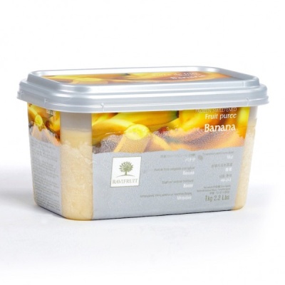картинка Пюре "Ravifruit" - банан 10% сахара, 1 кг от магазина Crumble-shop.ru