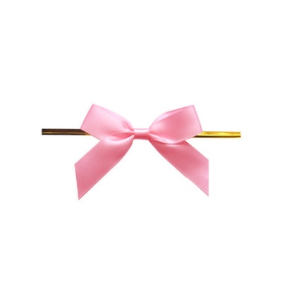 картинка Твист-лента для пакетиков с бантиком (Розовая,10 см) 50 шт от магазина Crumble-shop.ru