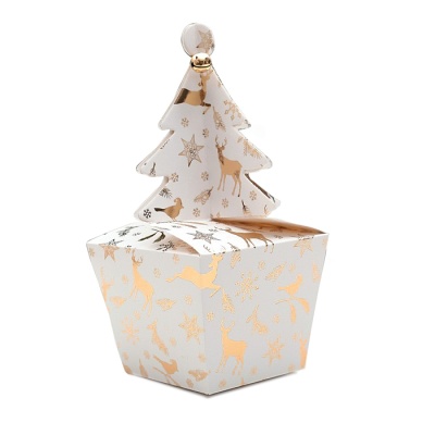 картинка Коробка НГ "Снежинки" 8*8*6,5 см (1 шт) от магазина Crumble-shop.ru